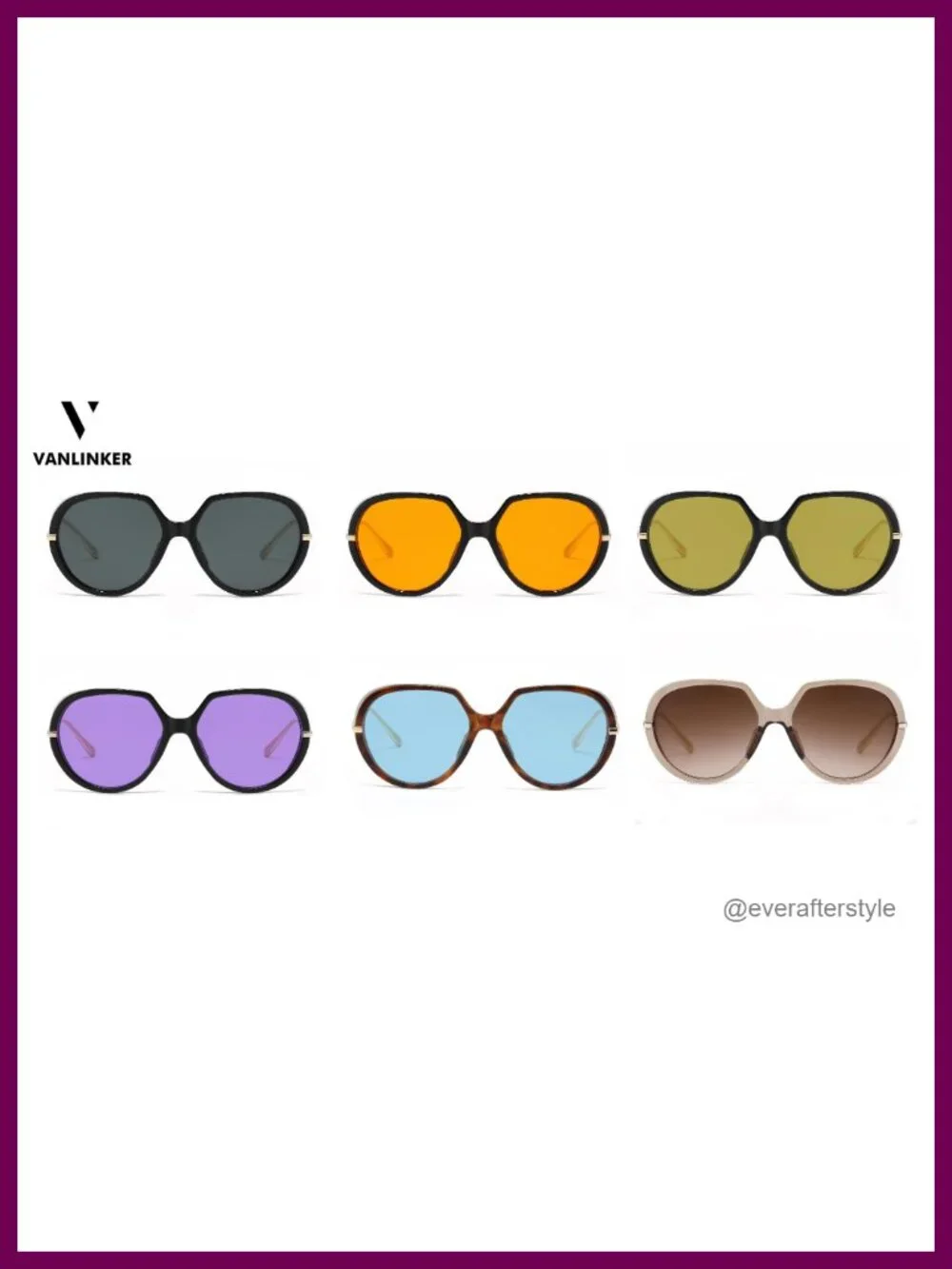 Oversized Round Frame UV400 Protection Sunglasses Retro Shield Shades with